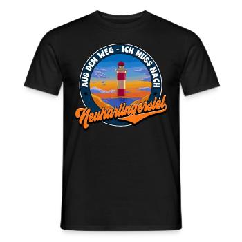 Neuharlingersiel - Männer T-Shirt - Schwarz - Vorne - AI Model Male 178 light (178cm)