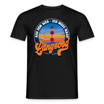 Langeoog - Männer T-Shirt - Schwarz - Vorne - AI Model Male 178 light (178cm)
