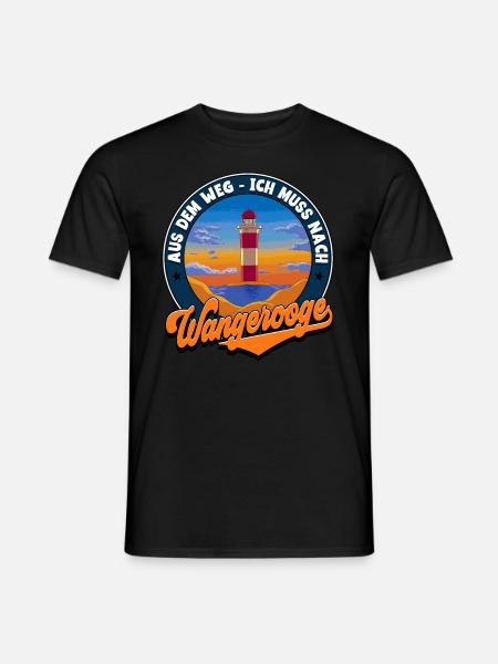 Wangerooge - Männer T-Shirt - Schwarz