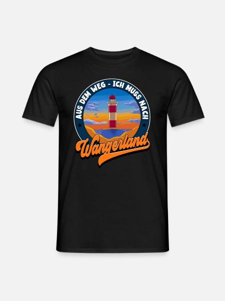 Wangerland - Männer T-Shirt - Schwarz