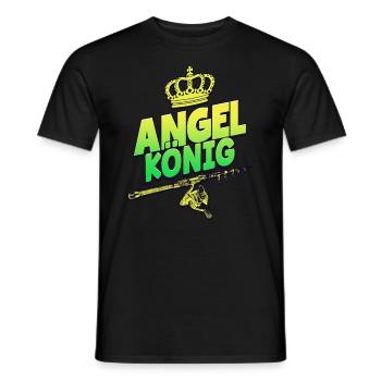 Angeln Angler - Männer T-Shirt - Schwarz - Vorne - AI Model Male 178 light (178cm)