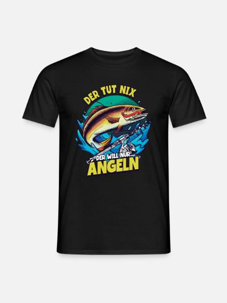 Angeln Angler - Männer T-Shirt - Schwarz