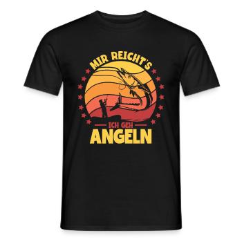 Angler Mir Reichts Ich Geh Angeln - Männer T-Shirt - Schwarz - Vorne - AI Model Male 178 light (178cm)