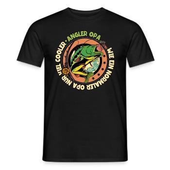 Angeln Angler Opa - Männer T-Shirt - Schwarz - Vorne - AI Model Male 178 light (178cm)