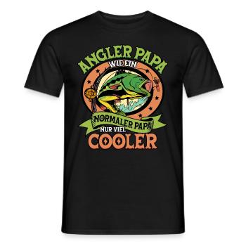 Angeln Angler Papa - Männer T-Shirt - Schwarz - Vorne - AI Model Male 178 light (178cm)