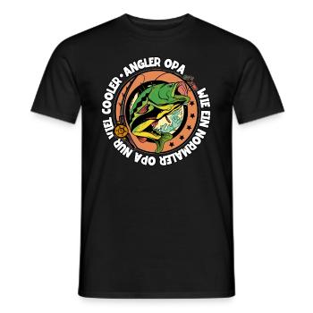 Angeln Angler Opa - Männer T-Shirt - Schwarz - Vorne - AI Model Male 178 light (178cm)