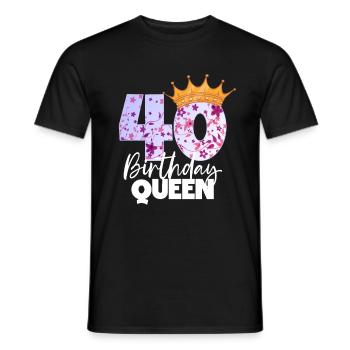 Il y a 40 ans, j’étais le 40 le plus rapide. - T-shirt homme - noir - Devant - AI Model Male 178 light (178cm)