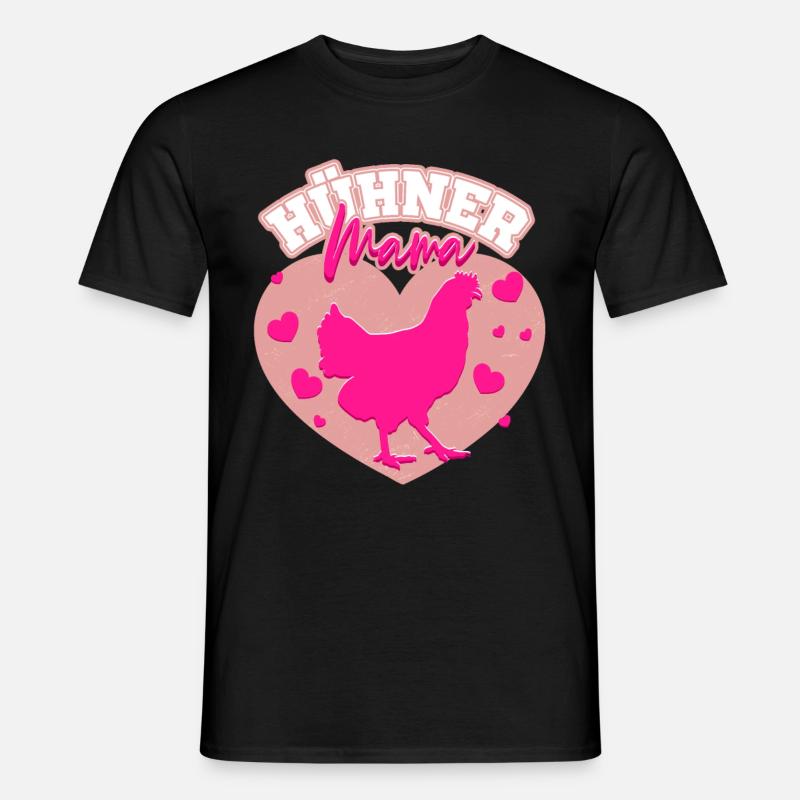 Huhn Hühner Mama - Männer T-Shirt - Schwarz