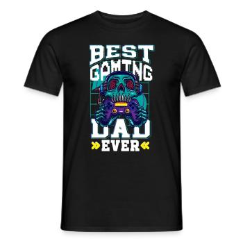 Zocken Gaming Gamer Papa - Männer T-Shirt - Schwarz - Vorne - AI Model Male 178 light (178cm)