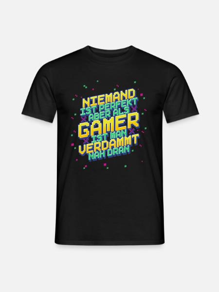 Zocken Gaming - Männer T-Shirt - Schwarz