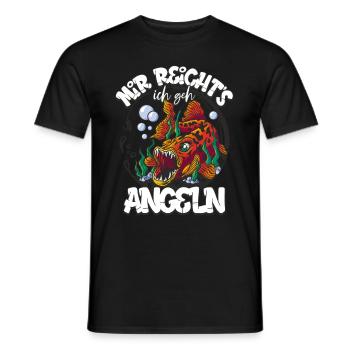 Angler Mir Reichts Ich Geh Angeln - Männer T-Shirt - Schwarz - Vorne - AI Model Male 178 light (178cm)