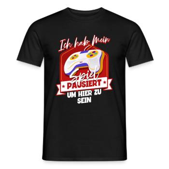 Zocken Gaming - Männer T-Shirt - Schwarz - Vorne - AI Model Male 178 light (178cm)