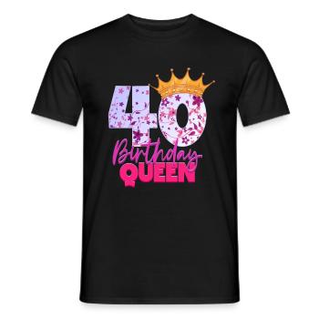 Il y a 40 ans, j’étais le 40 le plus rapide. - T-shirt homme - noir - Devant - AI Model Male 178 light (178cm)