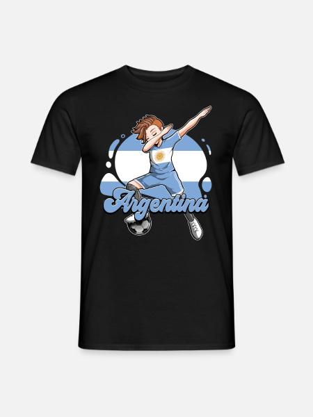 Argentinien Fußball - Männer T-Shirt - Schwarz