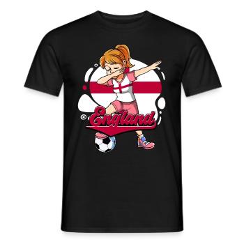 England Fußball - Männer T-Shirt - Schwarz - Vorne - AI Model Male 178 light (178cm)