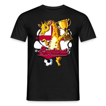 England Fußball - Männer T-Shirt - Schwarz - Vorne - AI Model Male 178 light (178cm)