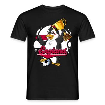 England Fußball - Männer T-Shirt - Schwarz - Vorne - AI Model Male 178 light (178cm)