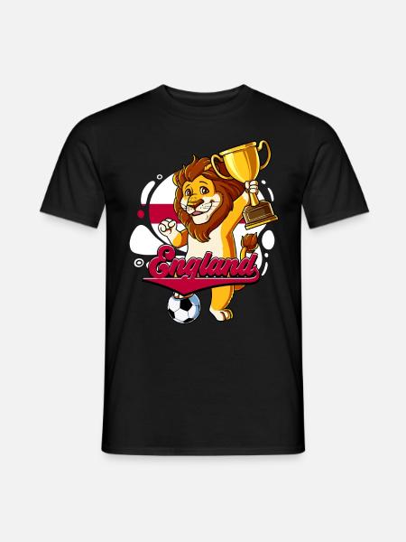 England Fußball - Männer T-Shirt - Schwarz