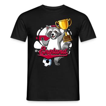 England Fußball - Männer T-Shirt - Schwarz - Vorne - AI Model Male 178 light (178cm)