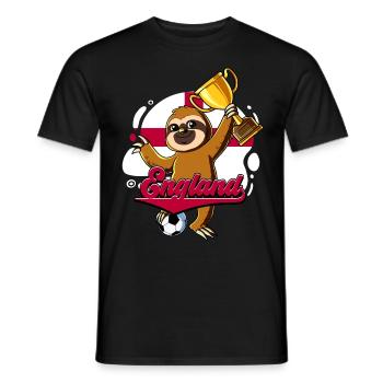 England Fußball - Männer T-Shirt - Schwarz - Vorne - AI Model Male 178 light (178cm)