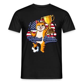 Usa Fußball - Männer T-Shirt - Schwarz - Vorne - AI Model Male 178 light (178cm)