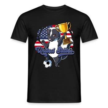 Usa Fußball - Männer T-Shirt - Schwarz - Vorne - AI Model Male 178 light (178cm)
