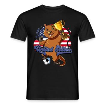 Usa Fußball - Männer T-Shirt - Schwarz - Vorne - AI Model Male 178 light (178cm)