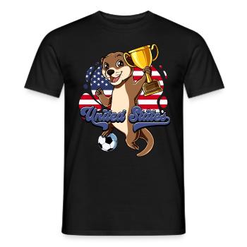 Usa Fußball - Männer T-Shirt - Schwarz - Vorne - AI Model Male 178 light (178cm)