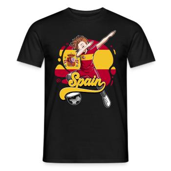 Spanien Fußball - Männer T-Shirt - Schwarz - Vorne - AI Model Male 178 light (178cm)