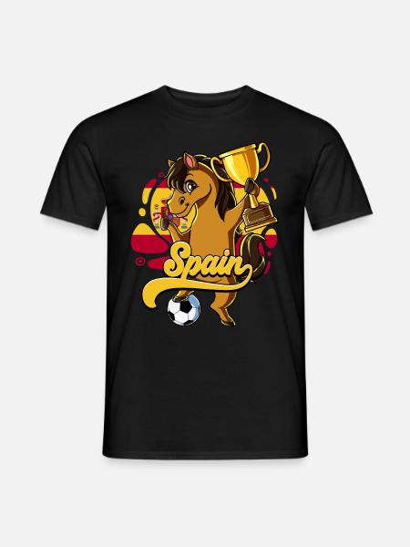 Spanien Fußball - Männer T-Shirt - Schwarz