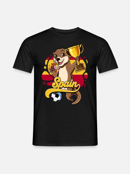 Spanien Fußball - Männer T-Shirt - Schwarz