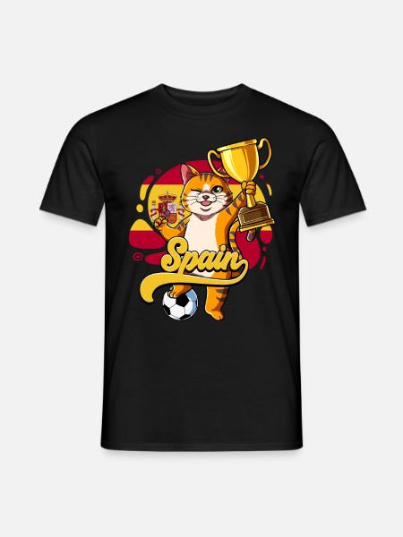 Spanien Fußball - Männer T-Shirt - Schwarz