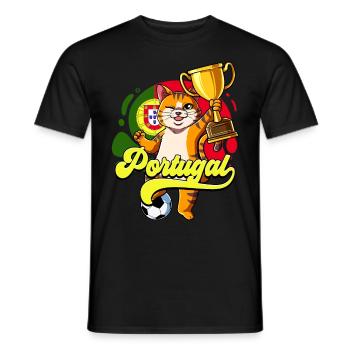 Portugal Football - T-shirt homme - noir - Devant - AI Model Male 178 light (178cm)