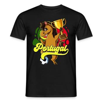 Portugal Fußball - Männer T-Shirt - Schwarz - Vorne - AI Model Male 178 light (178cm)