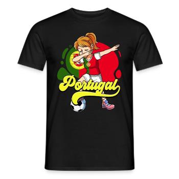 Portugal Football - T-shirt homme - noir - Devant - AI Model Male 178 light (178cm)