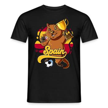 Spanien Fußball - Männer T-Shirt - Schwarz - Vorne - AI Model Male 178 light (178cm)
