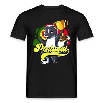 Portugal Football - T-shirt homme - noir - Devant - AI Model Male 178 light (178cm)