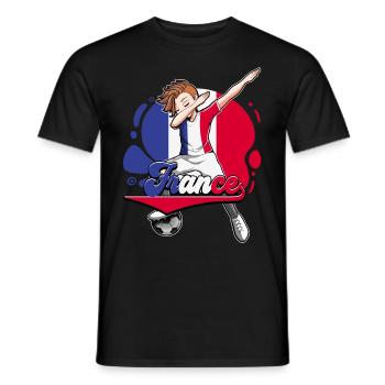 Frankreich Fußball - Männer T-Shirt - Schwarz - Vorne - AI Model Male 178 light (178cm)