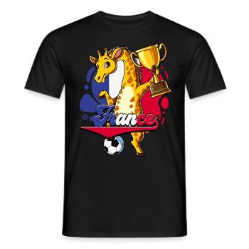 Frankreich Fußball - Männer T-Shirt - Schwarz - Vorne - AI Model Male 178 light (178cm)