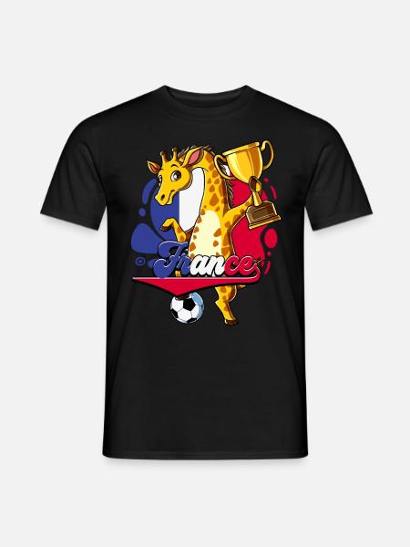 Frankreich Fußball - Männer T-Shirt - Schwarz