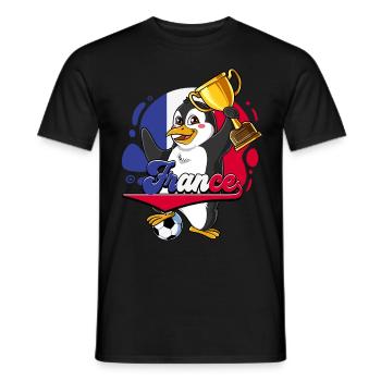 Frankreich Fußball - Männer T-Shirt - Schwarz - Vorne - AI Model Male 178 light (178cm)