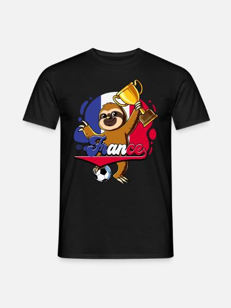 Frankreich Fußball - Männer T-Shirt - Schwarz