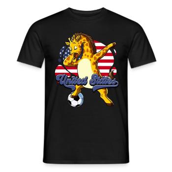 Usa Fußball - Männer T-Shirt - Schwarz - Vorne - AI Model Male 178 light (178cm)