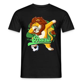 Brazil Football - Men's T-Shirt - black - Front - AI Model Male 178 light (178cm)