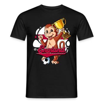England Fußball - Männer T-Shirt - Schwarz - Vorne - AI Model Male 178 light (178cm)