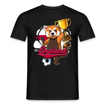 England Fußball - Männer T-Shirt - Schwarz - Vorne - AI Model Male 178 light (178cm)