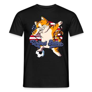 Usa Fußball - Männer T-Shirt - Schwarz - Vorne - AI Model Male 178 light (178cm)