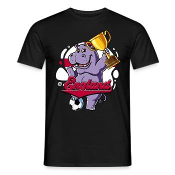 England Fußball - Männer T-Shirt - Schwarz - Vorne - AI Model Male 178 light (178cm)