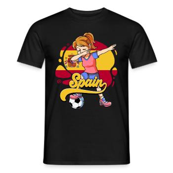 Spanien Fußball - Männer T-Shirt - Schwarz - Vorne - AI Model Male 178 light (178cm)