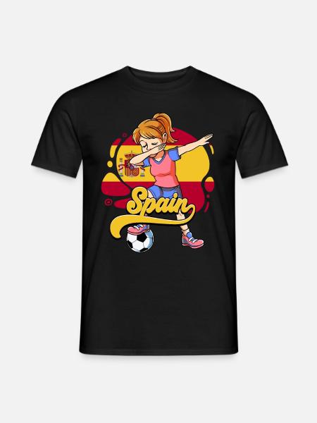 Spanien Fußball - Männer T-Shirt - Schwarz